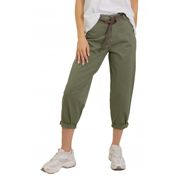 Pantalone baggy leggero con cintura in cotone "Chloe"